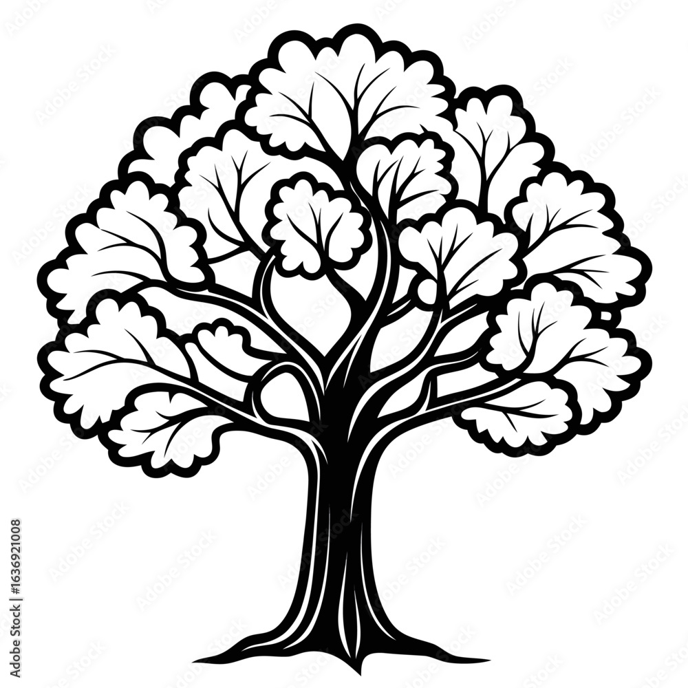 Obraz premium black and white tree