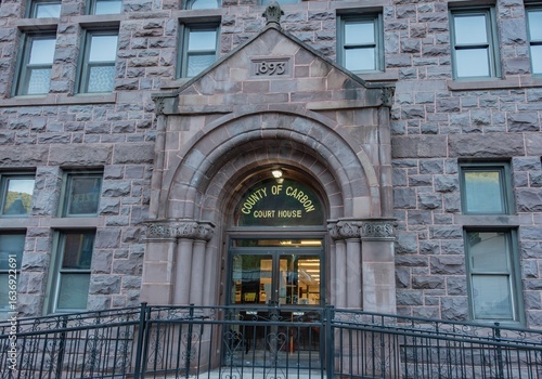 Entrance to Carbon County Courthouse, Jim Thorpe PA