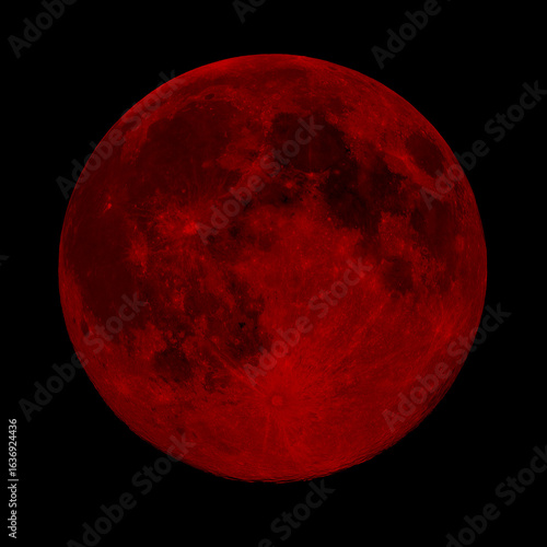 The moon in the night