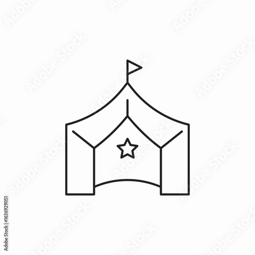 army tent icon sign vector