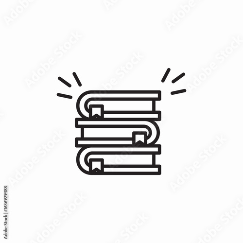 books stack icon sign vector