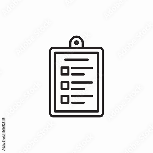 clipboard checklist icon sign vector