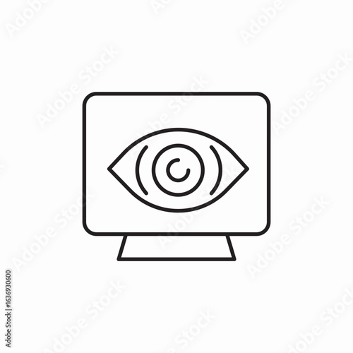 eye examination computer icon sign vector
