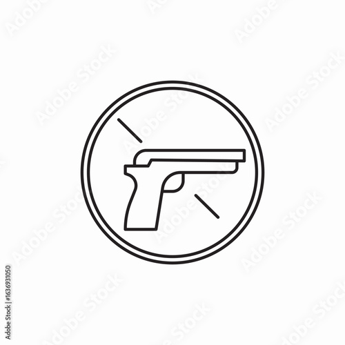 gun prohibited icon sign vector
