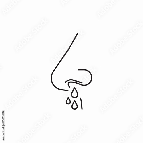 illness runny nose icon sign vector