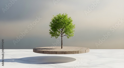 Minimal Surreal Tree on Circular Platform 