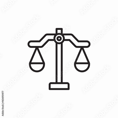 justice scales icon sign vector