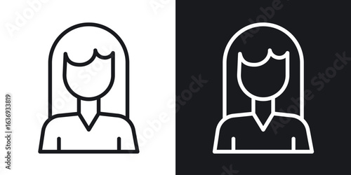 Woman icon for apps, websites and graphic projects.