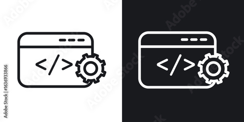 Web development icon for apps, websites and graphic projects.