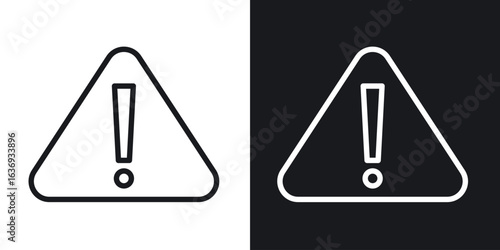Warning icon for apps, websites and graphic projects.