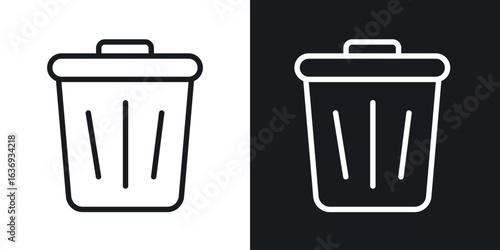 Trash Bin icon for apps, websites and graphic projects.