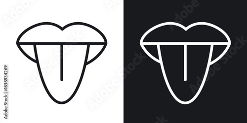 Tongue icon for apps, websites and graphic projects.