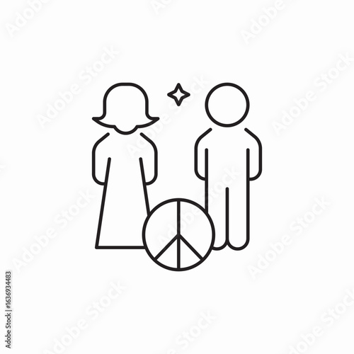 male female piece icon sign vector