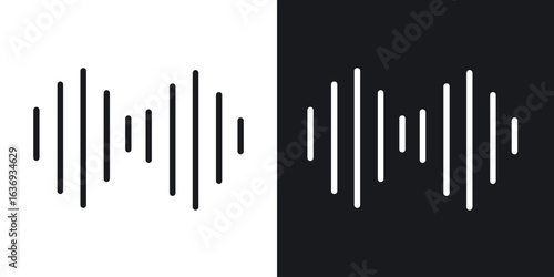 Sound wave icon for apps, websites and graphic projects.