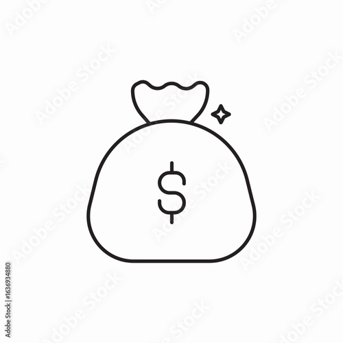money bag icon sign vector