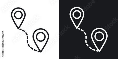 Route icon for apps, websites and graphic projects.