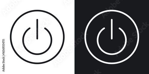 Power button icon for apps, websites and graphic projects.