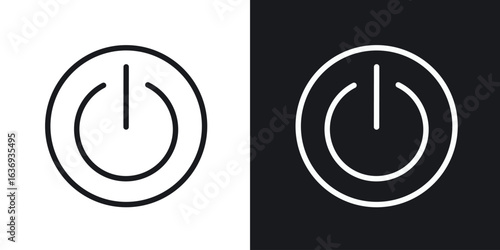 Power button icon for apps, websites and graphic projects.