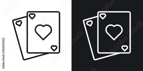 Playing cards icon for apps, websites and graphic projects.