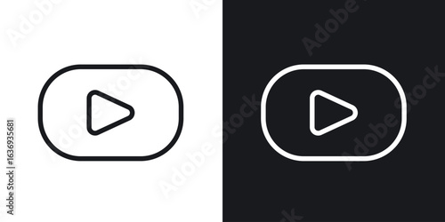 Play button icon for apps, websites and graphic projects.