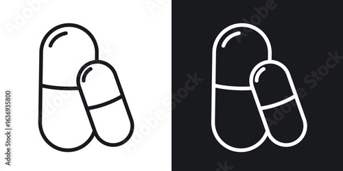 Pill icon for apps, websites and graphic projects.