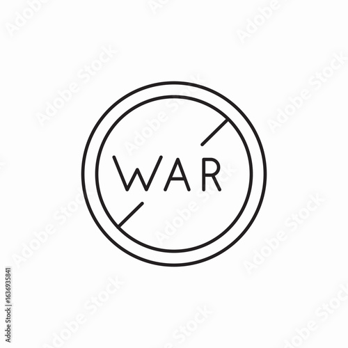 no war icon sign vector