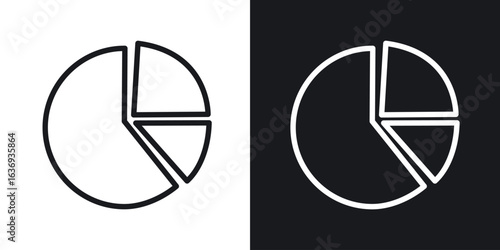 Pie chart icon for apps, websites and graphic projects.