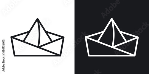 Paper boat icon for apps, websites and graphic projects.