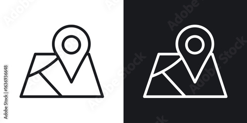 Map icon for apps, websites and graphic projects.