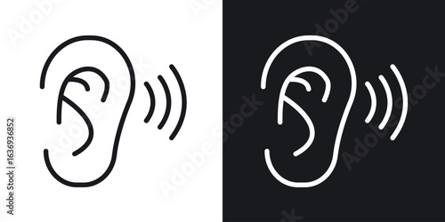Listening icon for apps, websites and graphic projects.