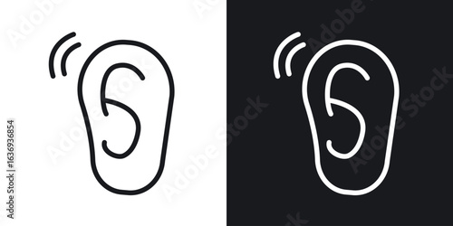 Listening icon for apps, websites and graphic projects.
