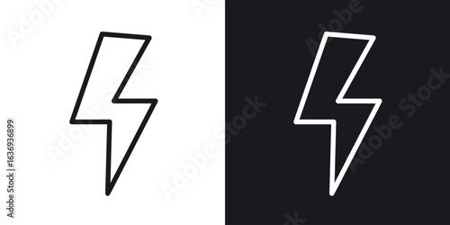 Lightning bolt icon for apps, websites and graphic projects.