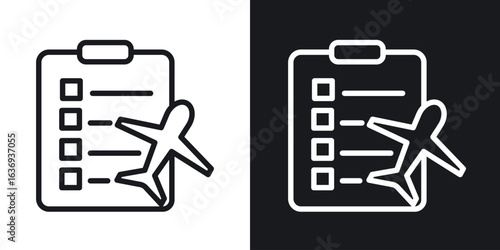 Itinerary icon for apps, websites and graphic projects.