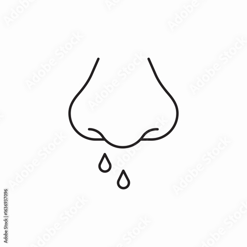 runny nose icon sign vector