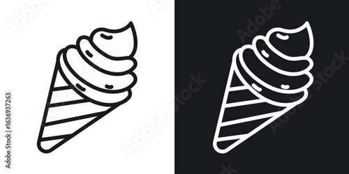 Ice cream icon for apps, websites and graphic projects.