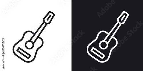 Guitar icon for apps, websites and graphic projects.