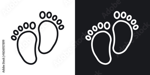 Foot icon for apps, websites and graphic projects.