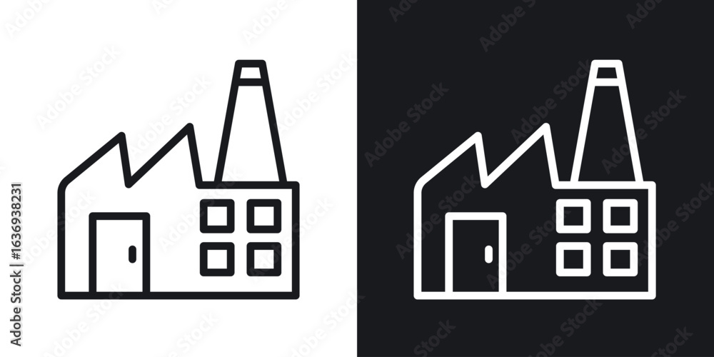 Fototapeta premium Factory icon for apps, websites and graphic projects.