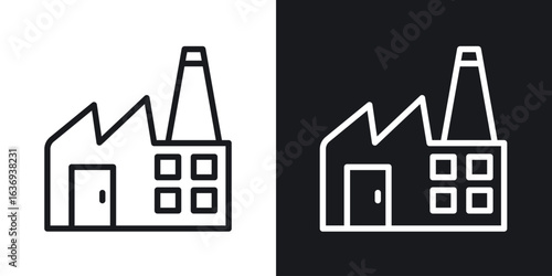 Factory icon for apps, websites and graphic projects.