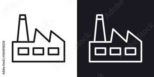 Factory icon for apps, websites and graphic projects.