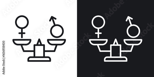 Equality icon for apps, websites and graphic projects.