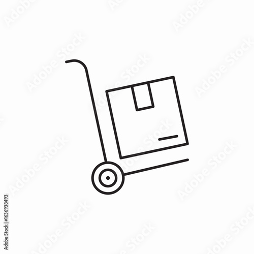 warehouse trolley icon sign vector