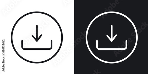 Download button icon for apps, websites and graphic projects.