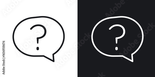 Doubts button icon for apps, websites and graphic projects.