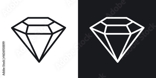 Diamond icon for apps, websites and graphic projects.