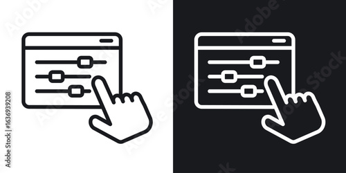 Control panel icon for apps, websites and graphic projects.