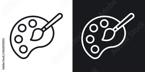 Brush and Palette icon for apps, websites and graphic projects.