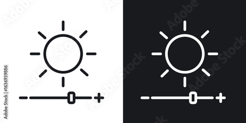 Brightness icon for apps, websites and graphic projects.