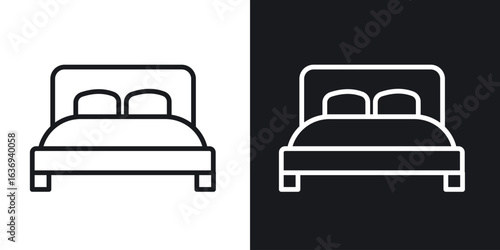 Bed icon for apps, websites and graphic projects.
