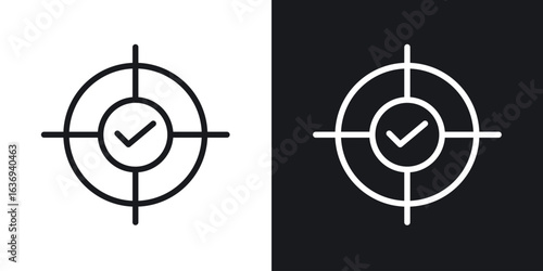 Accuracy icon for apps, websites and graphic projects.